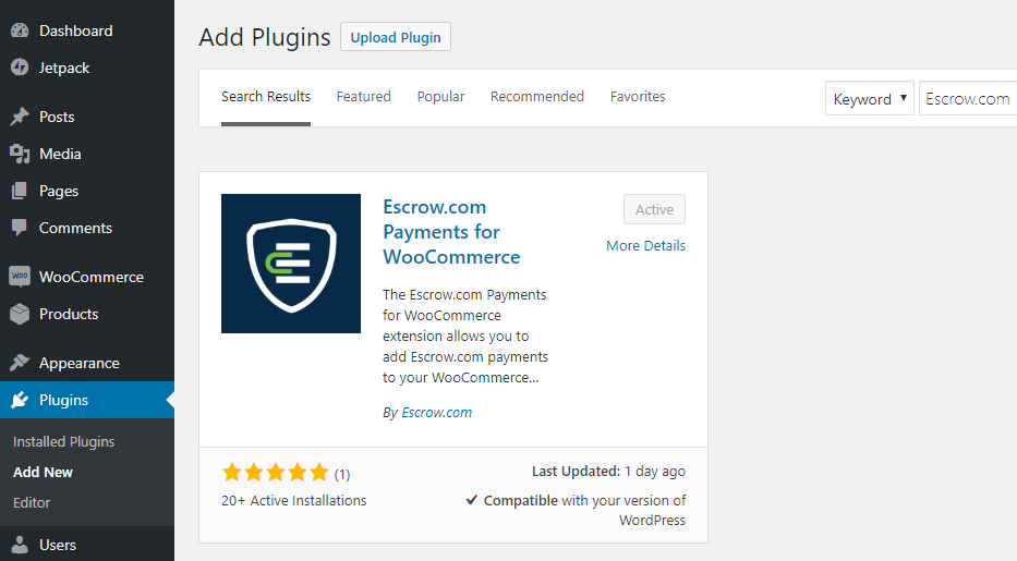 WordPress Plugin Directory Search Escrow